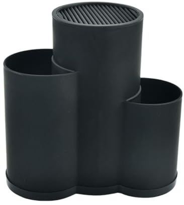 Luxshiny Soporte Multifunción para Cuchillos de Cocina de Material Pp Resistente al Agua, Estante Organizador Drenaje, Porta Cortadores Compacto para Almacenamiento y Orden Hogar