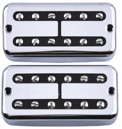 Alnico II Neck And Bridge Guitar Pickup Set, Filtertron TV JONES TYPE, Chrome | Neck 4K Bridge 4.8K