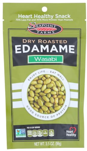 Seapoint Farms, Dry Roasted Edamame, Spicy Wasabi, 3.5 oz (99 g) (2 PACKETS)