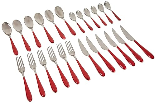 Bugatti Besteck-Set Gioia, 24-teilig, Rot