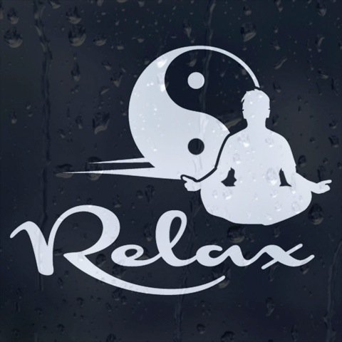 Auto Accessories Yin Yang Relax Entspannen Sie Sich Vinyl Aufkleber (15cm x 10cm)