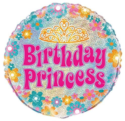 Prismatischer Geburtstags-Folien-Luftballon - 45 cm - Birthday Princess