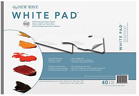 New Wave : White Pad Disposable Paper Palette : Rectangular