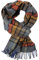 Rotfuchs® Webschal Herrenschal Winterschal Warm & weich Wolle Fischgrat & Karo mehrfarbig Made in Germany 180 x 31 cm orange grau