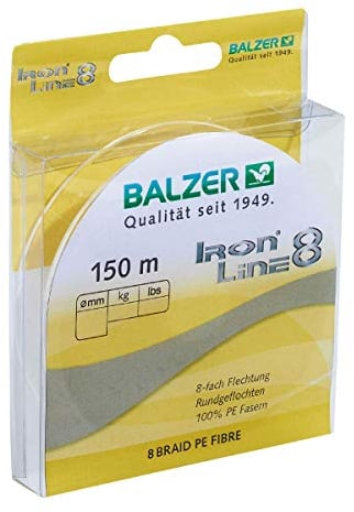 Balzer Iron Line 8 150 m Spule gelb 0,14 mm/ 10,7 kg