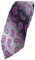 TigerTie - schmale Designer Krawatte in magenta rosa anthrazit grausilber Paisley gemustert