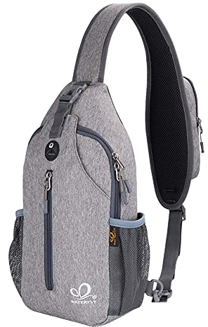 WATERFLY Sling Rucksack Sling Bag Schulterrucksack Umhängetasche Verstellbarer Rucksackgurt Wandern Brust Rucksack für Herren und Damen