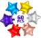 60 Stücke Sternförmige Luftballon 10 Zoll Bunte Stern Ballon Stern Mylar Folien Ballon Aluminium Folien Luftballon für Baby Shower Geschlecht Enthüllen Hochzeit Abschlussball Verlobung