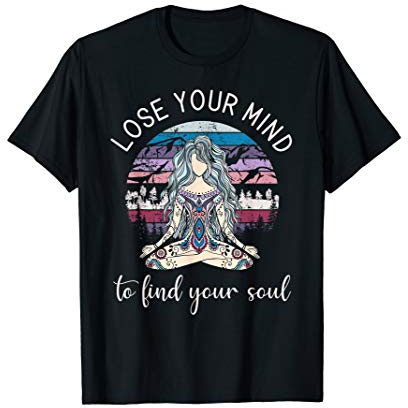 Retro Yoga Meditieren - Lose Your Mind to Find Your Soul T-Shirt