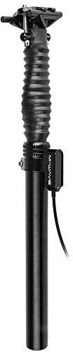 M-Wave SP110-ADJ Sattelstütze, höhenverstellbar durch Hebel, aus Aluminium, schwarz, Länge 445 mm, Ø 31,6 mm