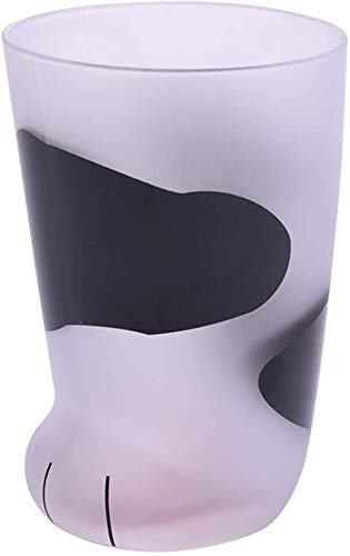 Bprtcra Cat Paw Glass Cup, Mug Wall Glas Cup Heat resistent Handmade Creative Milk Mug Tea Whiskey Glass Cup Present Tassen, Valentines Gift 300ml (Type-C)