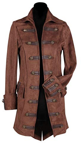 Thetru Damen Kostüm Jacke Piratin braun Karneval Fasching Gr. XXL