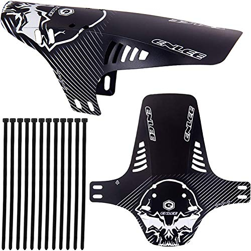 TuoTu 2 Stück Fahrrad-Schutzbleche, Mountainbike-Schmutzfänger, MTB-Schutzblech vorne und hinten, passend für 50,8 cm, 66 cm, 69,8 cm, 73,7 cm und Fat Bike, klappbar/universell (universell).