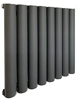 Ariel Aluminium Designer Radiators Central Heating Heater Horizontal Anthracite Curved Profile - 555 x 600mm