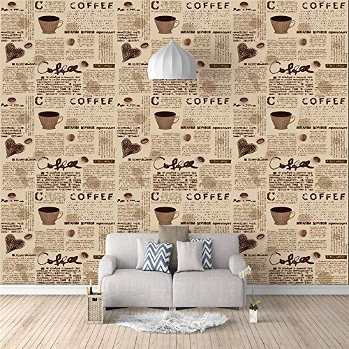 Papier peint mural autocollant pour photo Motif vieux journal 200 x 140 cm