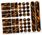 34 Teiliges Fahrrad Rahmen Schutzfolie Folie Aufkleber Schutz MTB BMX Kette Lackschutzfolie - Finest Folia R159 R160(14 Future Neon Orange)