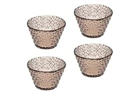 BRANDANI SET 4 COPPETTE DROP MOKA VETRO 40448