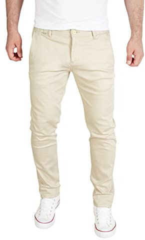 PITTMAN Andrew - Slim Fit Chino Freizeithose - Herren Hose - Männer Chinohosen Slim Fit, Beige (Rainy Day 135304), W32/L32