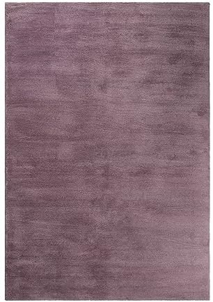 Wecon Home Kuschelig weicher Esprit Hochflor Teppich, bestens geeignet fürs Wohnzimmer, Schlafzimmer und Kinderzimmer LOFT(160 x 230 cm, lila Flieder)