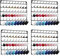 YBING 4er Set 54 Spulen Nähgarnhalter, Garnhalter/Fadenhalter Organizer, Metallständer zum Organisieren zum Aufhängen für Stickerei, Quilten, Nähen(Schwarz)