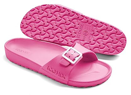 ICONIX Ciabatte Estive Donna - L'Essenziale per Mare, Casa e Piscina - Ciabatte Leggere e Confortevoli in Varie Colorazioni (Fucsia, numeric_39)