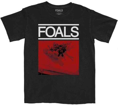 Foals T Shirt Red Roses Band Logo Official Mens Black S