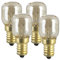 Luminea Leuchtmittel: 4er-Set Backofenlampen, E14, T26, 25 W, 100 lm, warmweiß, bis 300 °C (Backofen Glühbirne E14, Minibackofen Leuchtmittel, Glühbirnen)