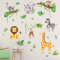 olyee Wandaufkleber mit Tiermotiven, Safari-Tier-Dschungel, Wandaufkleber, für Kinderzimmer, Jungen, Mädchen, Kleinkind, Baby, abziehbar, Winyl, Wandaufkleber, Kunst, Bauernhof, Zoo-Dekor
