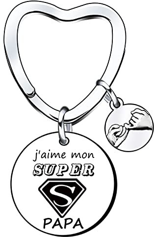 Lumengqi Cadeau Fete Des Peres Porte-clés Cadeau Papa Porte Clés de Papa Cadeau pour Papa Cadeau Fete Des Peres Original Cadeau Anniversaire Papa Cadeaux Homme Cadeaux Papa de Fille Fils