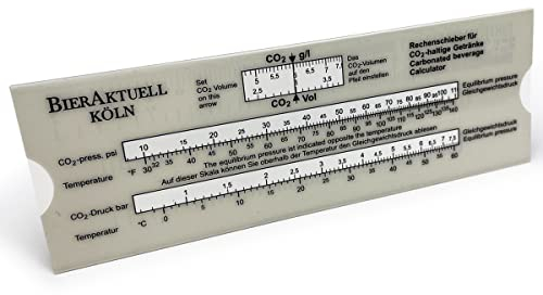 Rechenschieber für Zapfanlage Co2 Druck bestimmen Zubehör Bierzapfanlage