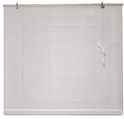 Sichtschutz Fenster Rollos Bambus Bambusrollo 80 90 100 120 140 cm Breit Retro Bambus Rollo Jalousine Bambusrollo Sonnenschutz Bambus Jalousie Weiß Für Terrasse/Garten/Fenster (Size : 100x100cm)