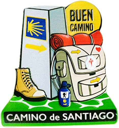Imán de peregrinación Camino de Santiago España para nevera, imán decorativo de resina, recuerdo, manualidades, cocina, pizarra blanca