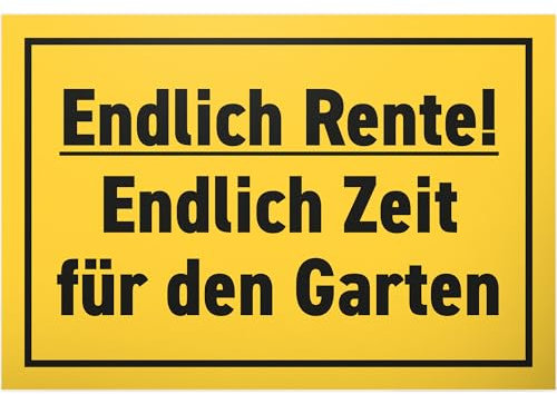 DankeDir! Rentner Zeit für Garten - Schild 30 x 20 cm - Geschenk Renteneintritt Rente Männer Ruhestand Kollege - Verabschiedung Karte Geschenkidee Deko Pensionierung Abschied