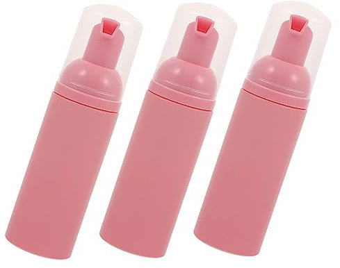 Alipis 3pcs Foam Pump Bottles Pink Shower Gel Bottle Travel Refillable Foam Soap Dispenser Bathroom