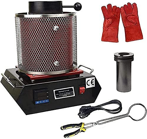 110 V/220 V 1 kg 2 kg 3 kg Four de Fusion numérique Fondoir Or Argent Bijoux Machine de Fusion Cuivre Fonderie Machine de Fusion 2102 ° F, 2 kg