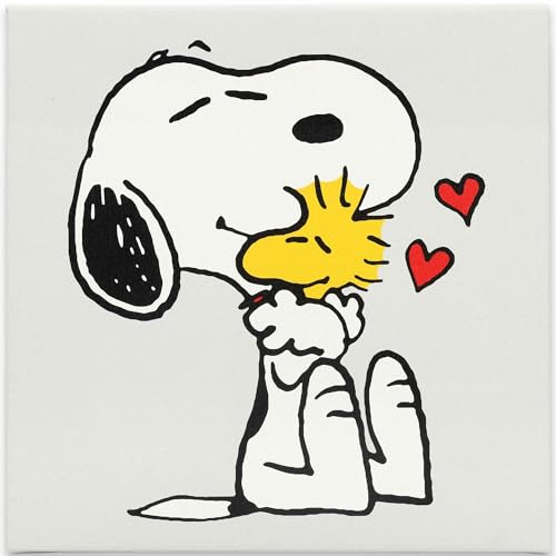 Open Road Brands Peanuts Snoopy und Woodstock Love Gallery Leinwand-Wanddekoration, Sweet Snoopy, Wandkunst für Heimdekoration