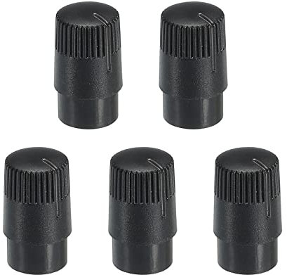 QUARKZMAN Knöpfe Potiknöpfe Potentiometer Drehknopf ABS Gitarre Knopf für 6mm D Typ Welle E-Gitarren Verstärker Stereoanlagen Bass Lautstärke Ton 180° Drehknopf Schwarz 5Stk