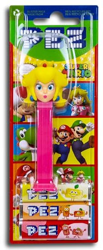 PEZ Spender Mario- Prinzessin Peach inkl. 2 x Pez Bonbons 2 x 8,5 g
