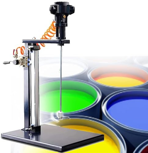 JMOZHCD Pneumatic Paint Mixer Automatic Pneumatic Paint Mixer, Lifting Platform Paint Paint Stirrer Paint Mixer Stand Air Agitator Paint Mixing Tool