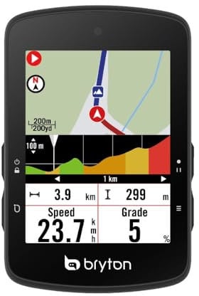 Bryton Rider S510 Sensor-Bundle 2,8-Zoll-Farb-LCD-Touchscreen GPS-Fahrradcomputer, Offline-EU-Karte, kompatibel mit Fahrrad-Radar, 30 Stunden Akkulaufzeit