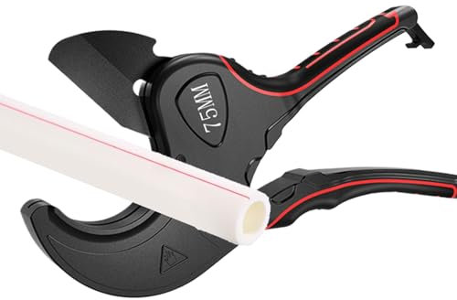 PVC-Rohrschneider, Rohrschneider, 32mm/42mm/63mm/75mm Vielseitiger Rohrabschneider Kunststoff-Rohr Abschneider Mit Ratsche Rohr Schere Für PVC PPR-Kunststoffschläuche