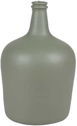 Natural Living Vase Dame Jeanne 10L Olive en Verre Recycle D24,5XH40CM