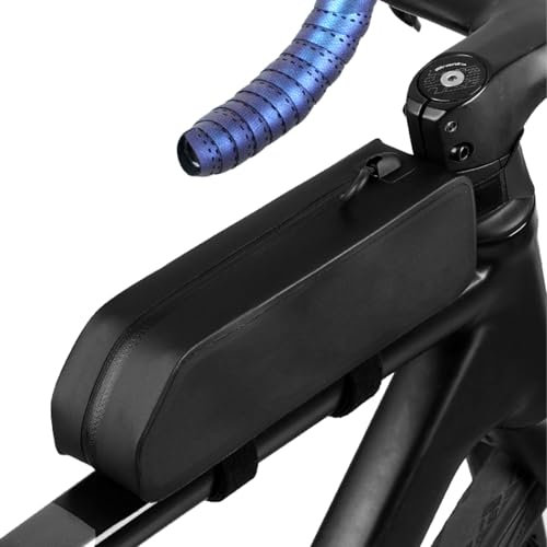 Zouwel Fahrrad Rahmentasche,wasserdichte Fahrradtasche Rahmen,Lenkertasche Oberrohrtasche,Bikepacking Oberrohrtasche,Top Tube Bag für Gravelbike, Rennrad & MTB (Schwarz)