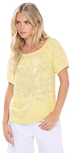M&Co Petite Burnout Floral Bardot Top - Women's