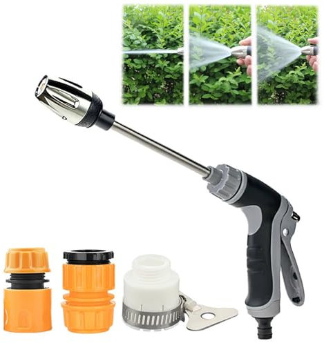 Waterblltz Pressure Washer, 2025 Upgraded Waterblitz Power Washer, High Pressure Hose Attachment, Hose Nozzle Various Spray Effects, Fits Almost Any Garden Hose (Black)