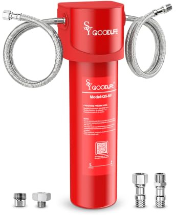SYGOODLIFE Q5-MF - Purificador de agua para debajo del fregadero de 0,5 micras, elimina el 99,99% de plomo, cloro, cloro y olores, certificado NSF/ASNI 42 y 53, vida útil de 1 año