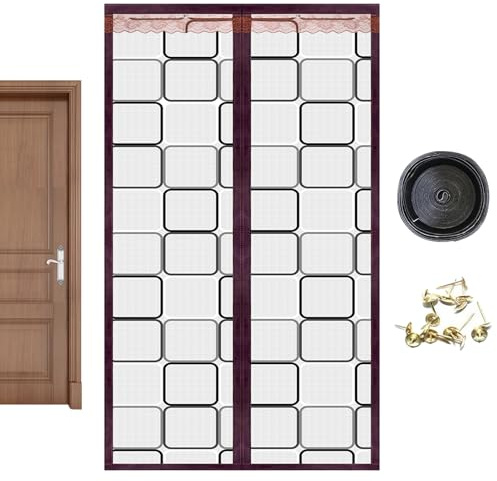 Porte Moustiquaire Thermique – Drapé Magnétique Isolé, Bloqueur De Courants D'air D'hiver, Couverture De Terrasse, Protection Contre Le Froid Facile À Installer | Rideau Transparent Pour Garage,