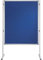 FRANKEN Stellwandtafel PRO, Trennwand aus Filz, pinnbar, beidseitig verwendbar, mit Aluminiumrahmen, Notiztafel zur Kombination mit Säulen, 150 x 120 cm, Filz grau, PTD831412