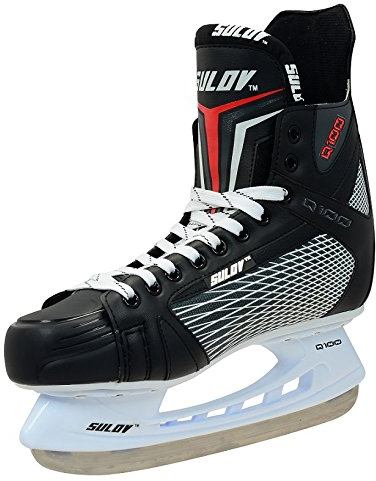 SportTeam Herren Q100 Schlittschuhe, Schwarz, 38 cm
