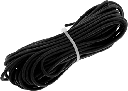 Sharplace Expanderseil 2mm Gummiseil Planenseil Spannseil Elastische Abspannseile Seil (Schwarz/Weiß), Schwarz-Weiss, 10m Schwarz